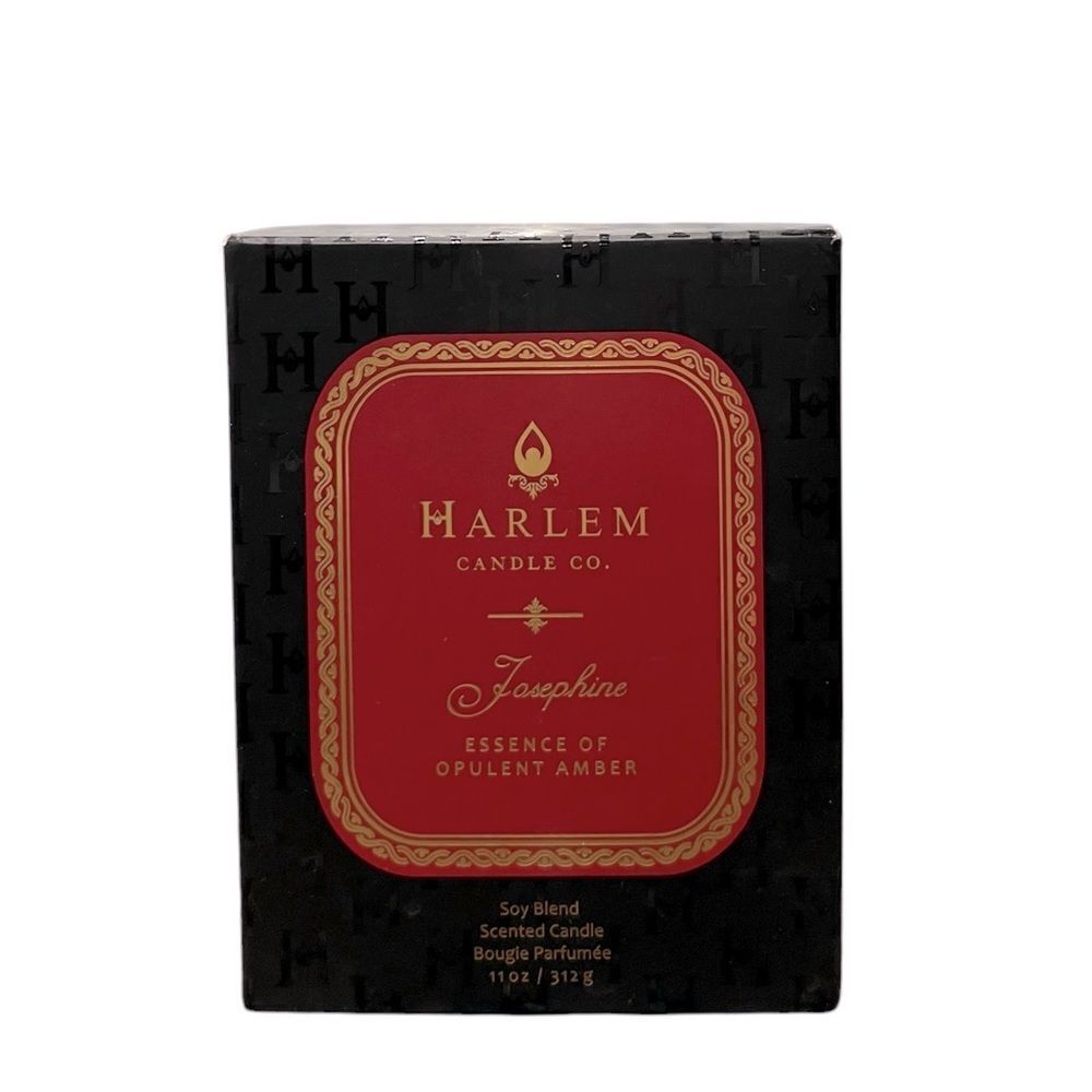 Harlem Candle Company Josephine Luxury Candle 12 oz Red Glass Soy Blend 2-Wicks